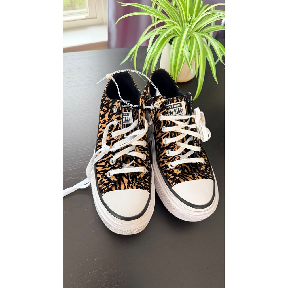 Converse All Star Move Platform Leopard Print Sneakers Womens 9.5